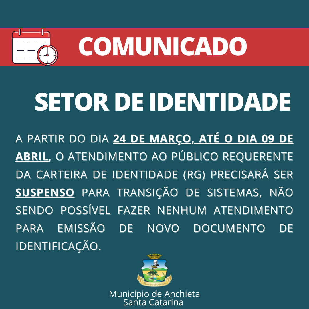 Atendimento para carteiras de identidade suspenso nos dias 14 e 15