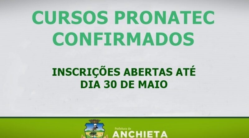 Município de Anchieta faz adesão ao PRONATEC VOLUNTÁRIO e oferece cursos à população